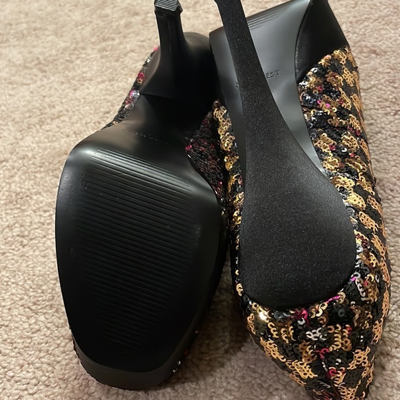 Women’s Nine West 5 1/2 inch sequin platfom heels - Picture 8 of 9